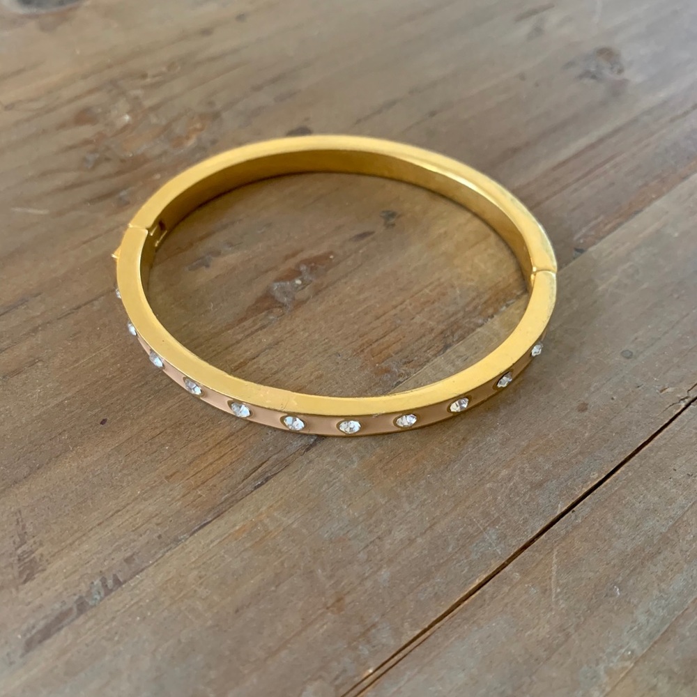 J.Crew Enamel & Rhinestone Bangle Bracelet